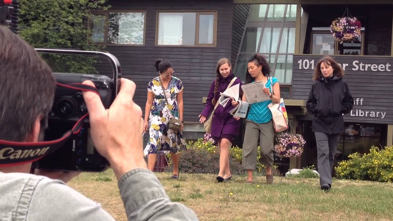 Behind the scenes of the It's Just Easier photo shoot at Banff Public ...