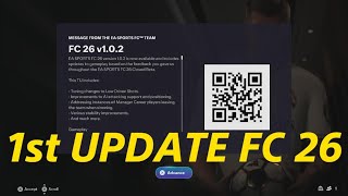 First Update on EA SPORTS FC 26