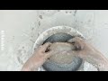 #ASMR Gritty Pure Cement Crumble in foamy Water 