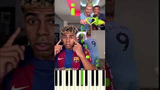 Haaland, Mbappe, and Yamal Are Too Funny  #football #haaland #parody Piano Tutorial