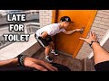 Late for toilet  parkour pov escape from toilet security  i tm toilet