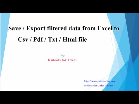 Save / Export