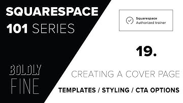 Squarespace 101  #19 Creating a cover page