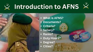 What is AFNS job for Girls #Afnsguideline