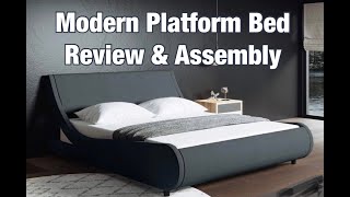 Modern Contemporary Wave Platform Bed Review and Assembly - As seen on Amazon & Ebay Futuristic Bed