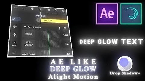 AE Like Deep Glow Text *FULLY* Made In After Motion Z | Alight Motion Tutorial (+Preset)