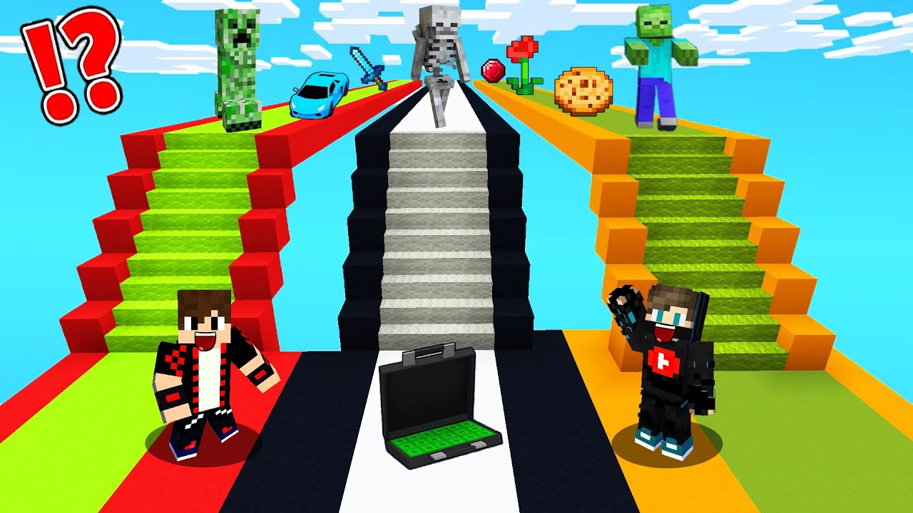 ماين كرافت : طريق حظ الكريبر ضد الزومبي ضد السكيليتون ولكن الحظ رهيب !!؟ 😱🔥