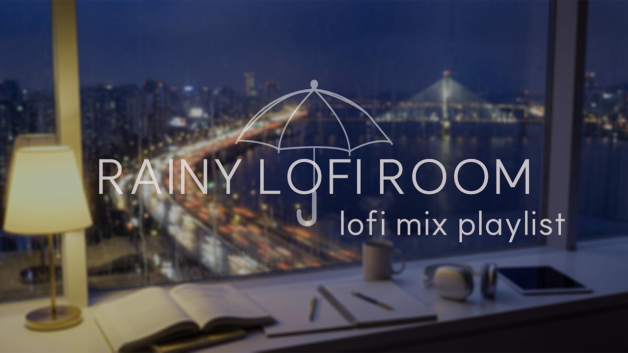 [4K] 🌧️서울의 비 오는 밤 Lofi Mix | Rainy Nightfall Seoul (1 Hour) (No Rain Sound)