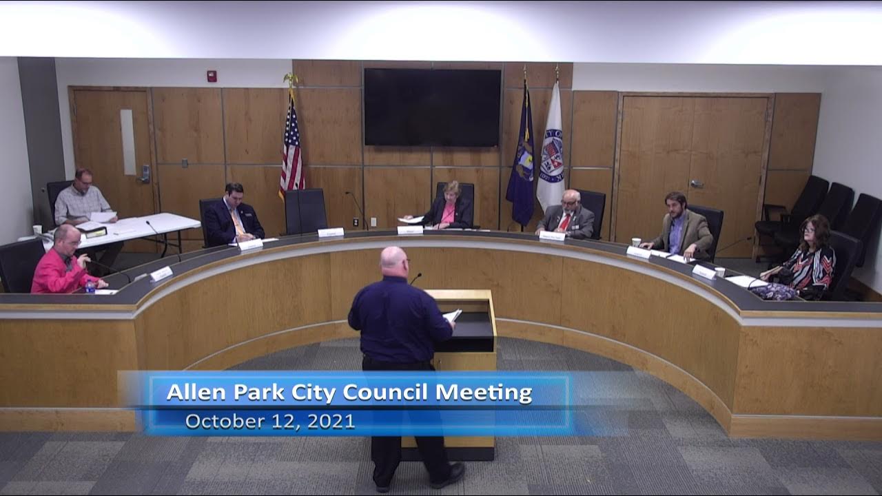 Allen park City Council Meeting 10122021 YouTube