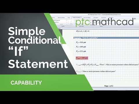 Simple Conditional "If" Statement in Mathcad Prime
