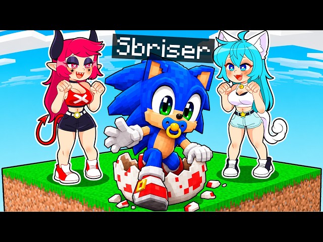 Sono diventato BABY SONIC per infastidire i miei amici su UN CHUNK in Minecraft!