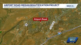 Median beautification project on Airport Road in Santa Fe