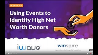 Using Events to Identify High Net Worth Donors