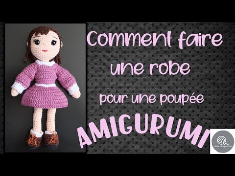 Mignonnette Robe Crochet - Tenue Pour Poupée Porcelaine - Fabriquée En France