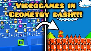 10 GAMES REMADE IN GEOMETRY DASH!!!