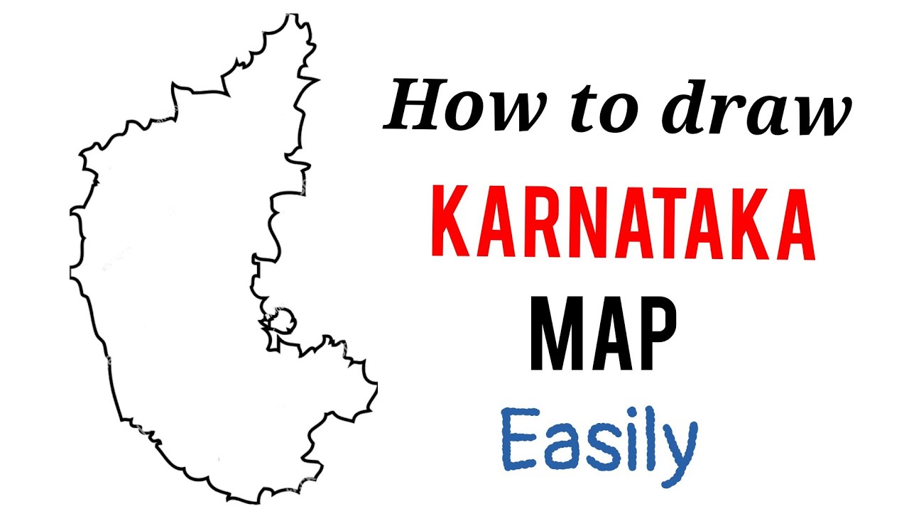 Easy karnataka map drawing