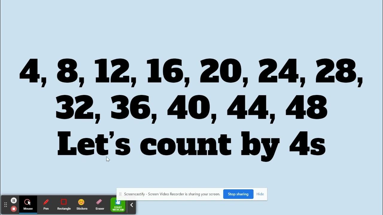 Skip Counting By 4 Song