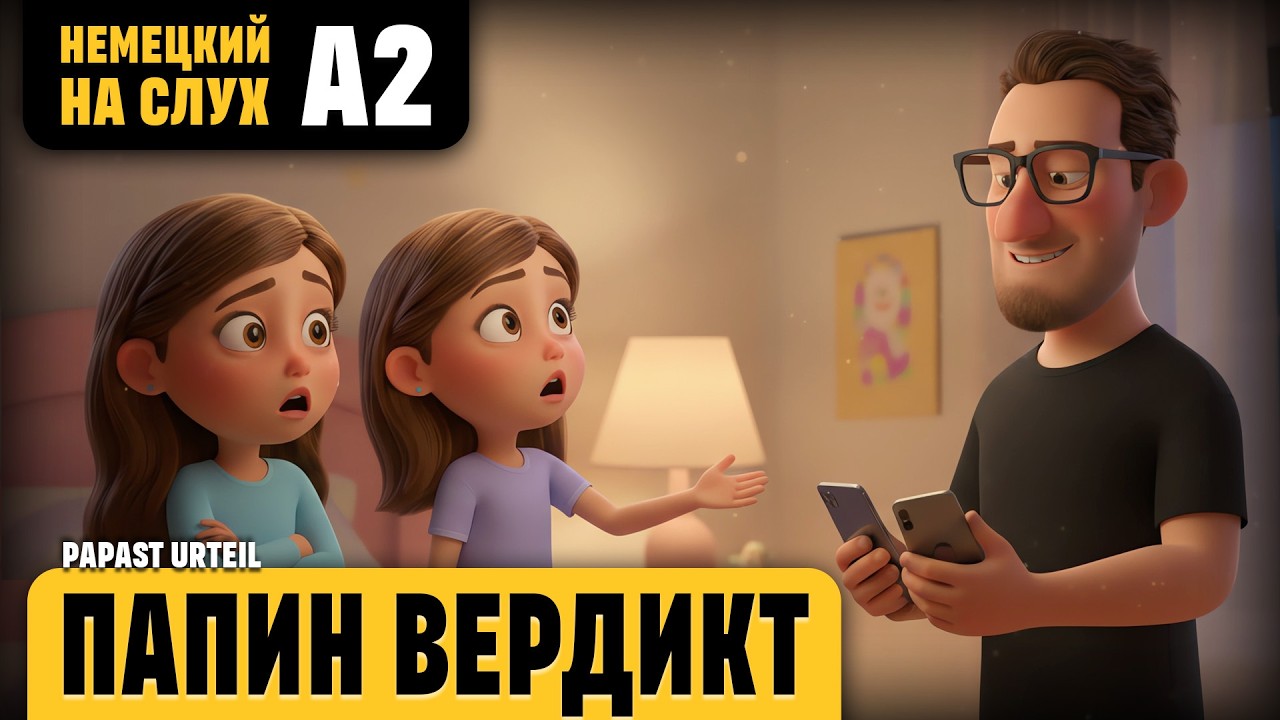 Папин вердикт. Весёлый рассказ (уровень А2). Немецкий на слух.