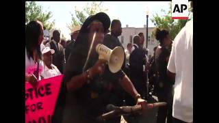 Several thousand protesters demanded justice for Trayvon Martin during a march in Sanford, Fla.  Org