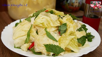 DƯA BẮP CẢI MUỐI CHUA không cần Giấm, Cách Muối DƯA CHUA lên Men tự nhiên Truyền Thống by Khuyen