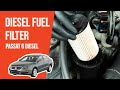 How to replace the diesel fuel filter Passat mk6 1.9 TDI ⛽