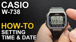 Casio W-738 - Setting time and date - Module 3588