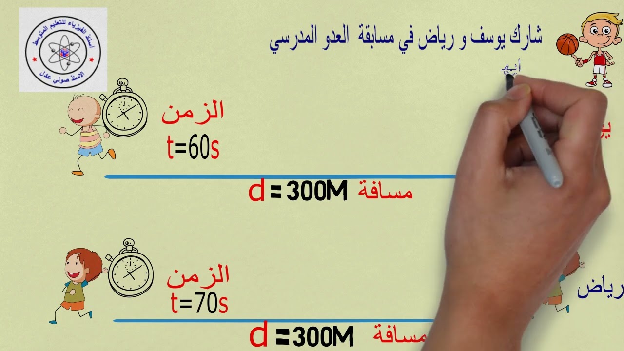 تحضير درس سرعة المتحرك  السرعة المتوسطة السنة الثانية متوسط 2م