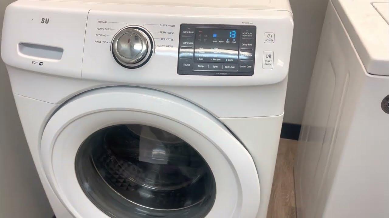 Samsung WF42H5000AW/A2 VRT Front Load Washer Spin YouTube