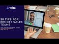 20 Tips for Remote Sales Professionals