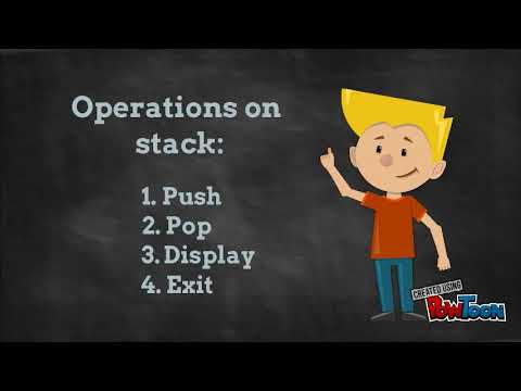 Animated representation of stack
