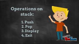 Animated representation of stack