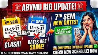 Abvmu Bsc Nursing 7th Sem Exam Postponed  New Date Sheet Aa Gayi  Website Se Pehle Yahan Dekho