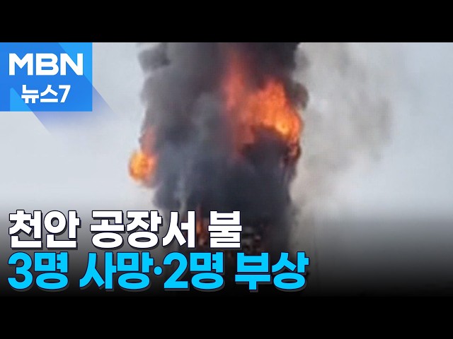 천안 페인트 원료 생산공장서 불…3명 사망·2명 부상 [MBN 뉴스7]