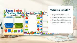 Career Overview Shape Basket Sort | Shape Sorting Worksheets | Printable PDF | Etsy | 02