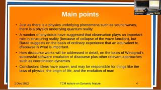 Dynamic Nature: a Better Basis for Physics?