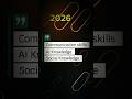 "3 Important Skills In 2026♂️" | #skills #focus #mindset #selfimprovement #shorts