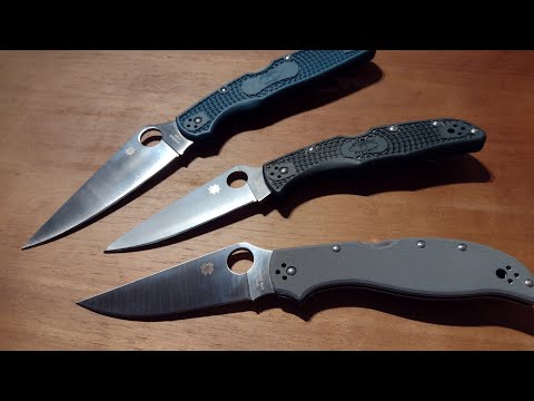 Spyderco battle of the bigs! Police k390 Endura zdp & cruwear Stretch 2 xl!