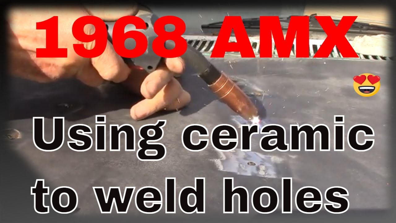 1968 AMX Restoration how to patch sheet metal holes, hood scoop holes