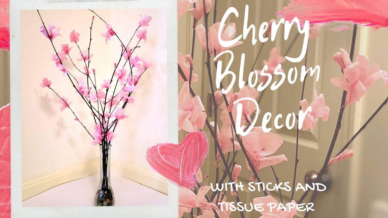 Large Tissue Paper Cherry Blossom Flowers