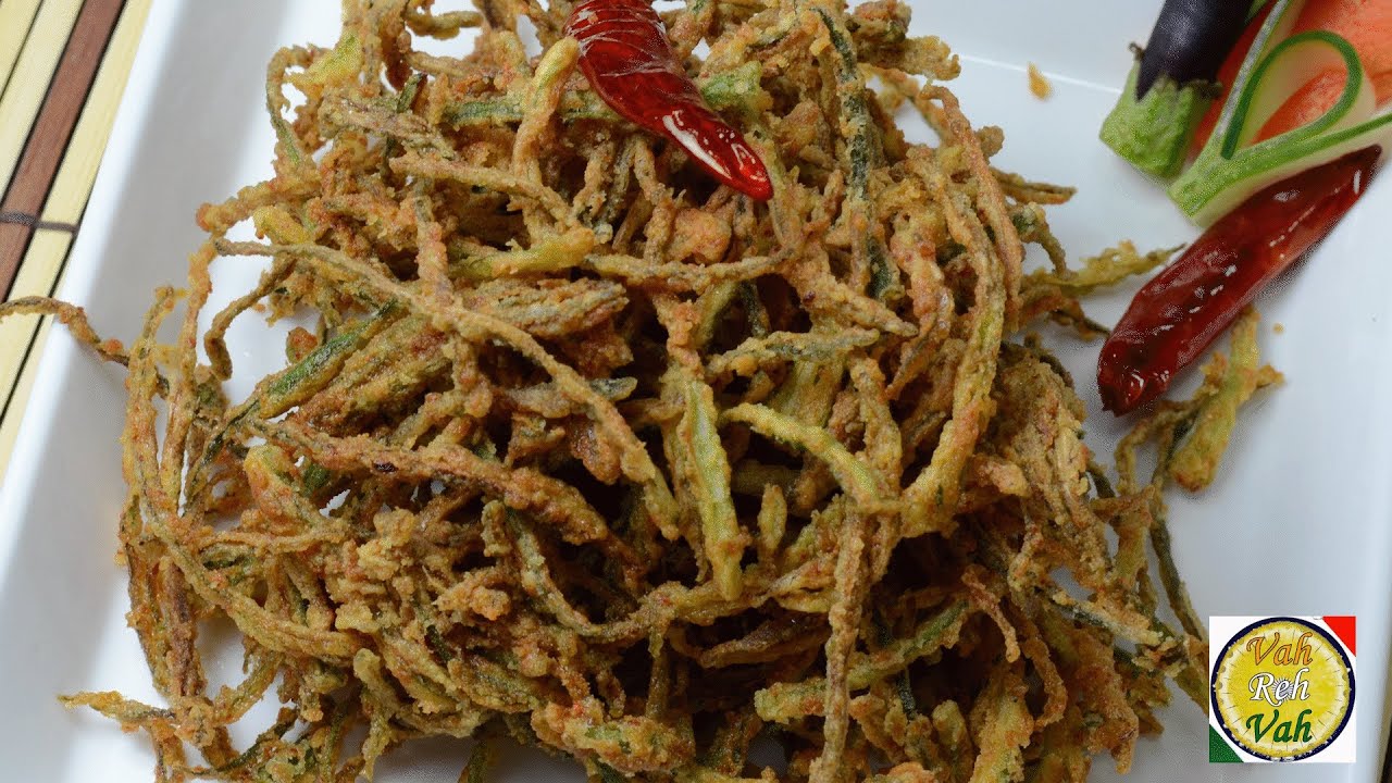 Bhindi Kurkuri - Crispy Okra recipe - By VahChef @ VahRehVah.com | Vahchef - VahRehVah