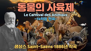 [클읽] ❗무광고 클래식😊❗❗ 생상스 (Saint Saens) 동물의 사육제 (Le Carnival des Animaux) : 14악장 전곡 듣기. 화질 480이상 추천합니다.