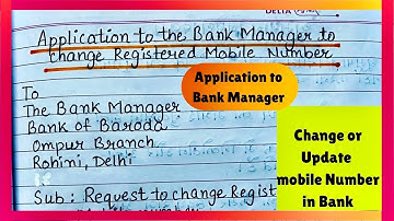Write an Application to Change Mobile Number in Bank Account in 2025\Request to Update Mobile Number