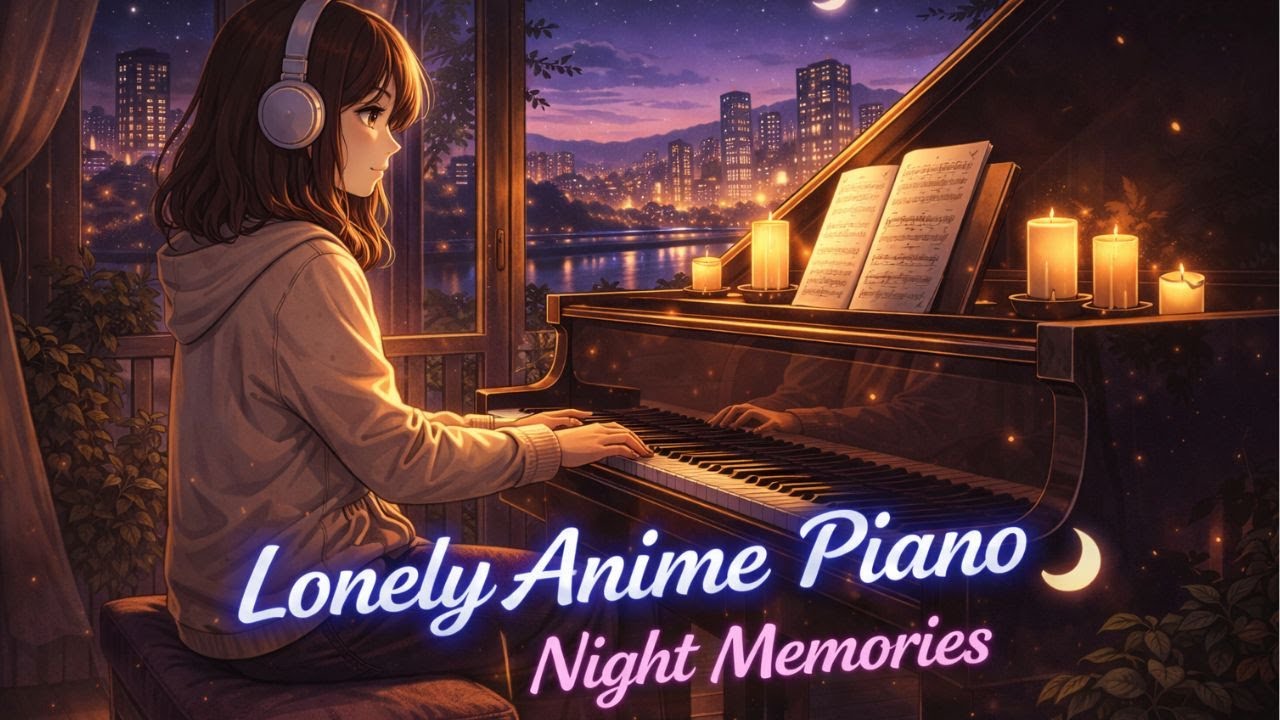 Lonely Anime Piano 🌙 | Night Memories
