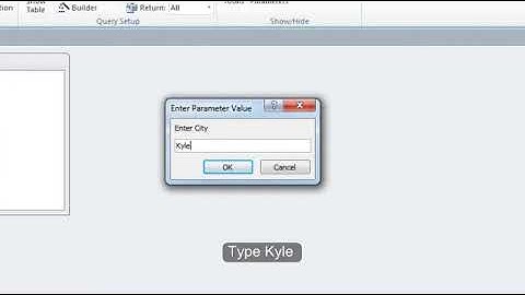 Microsoft Access: How to Create a Parameter Query