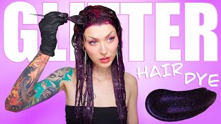 Let's dye my hair with ✨GLITTER✨ hair dye! 🤯