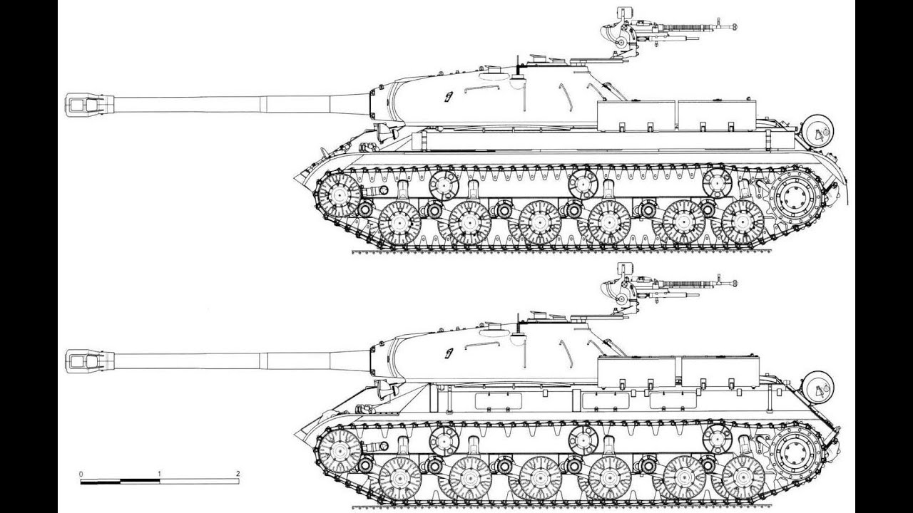 Чертеж танка ис3