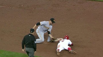 PIT@CIN: Cervelli throws out Hamilton at second