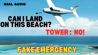 Reckless Pilot FAKES emergency & ILLEGALLY lands on NYC beach (for fun) #atc