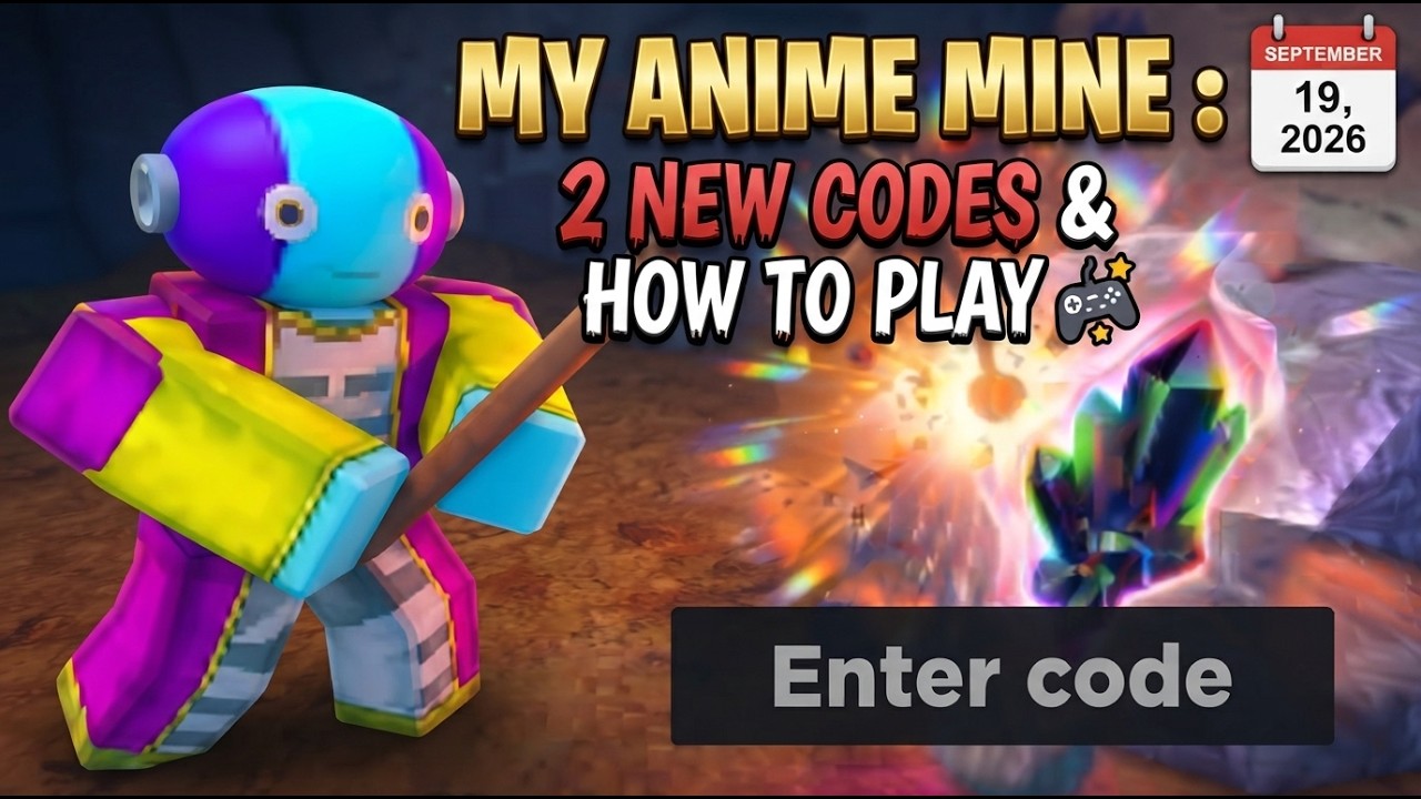 Thumbnail for a My Anime Mine codes and gameplay guide
