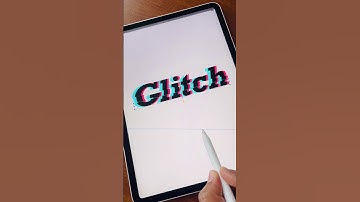 Very easy glitch effect text in procreate #viral #procreate #shortvideo #shorts